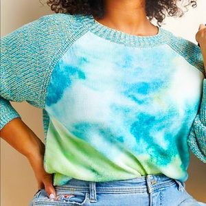 Anthro 🍀 watercolor tie dye sweater